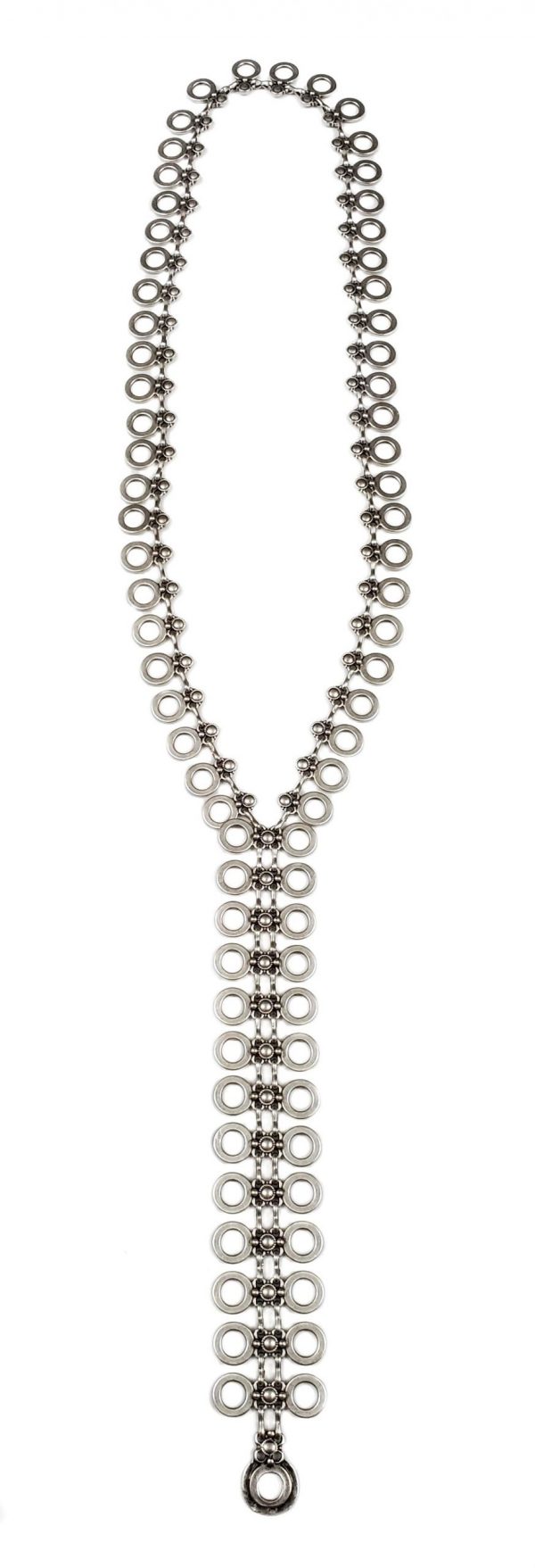 Hand Made Pewter Necklace Plated in 925 Silver - SKU# ZN-657