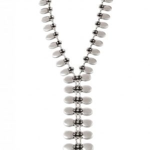 Hand Made Pewter Necklace Plated in 925 Silver - SKU# ZN-658