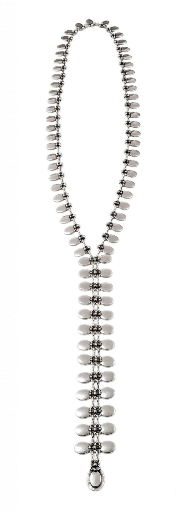 Hand Made Pewter Necklace Plated in 925 Silver - SKU# ZN-658