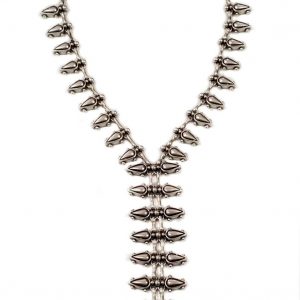 Hand Made Pewter Necklace Plated in 925 Silver - SKU# ZN-659