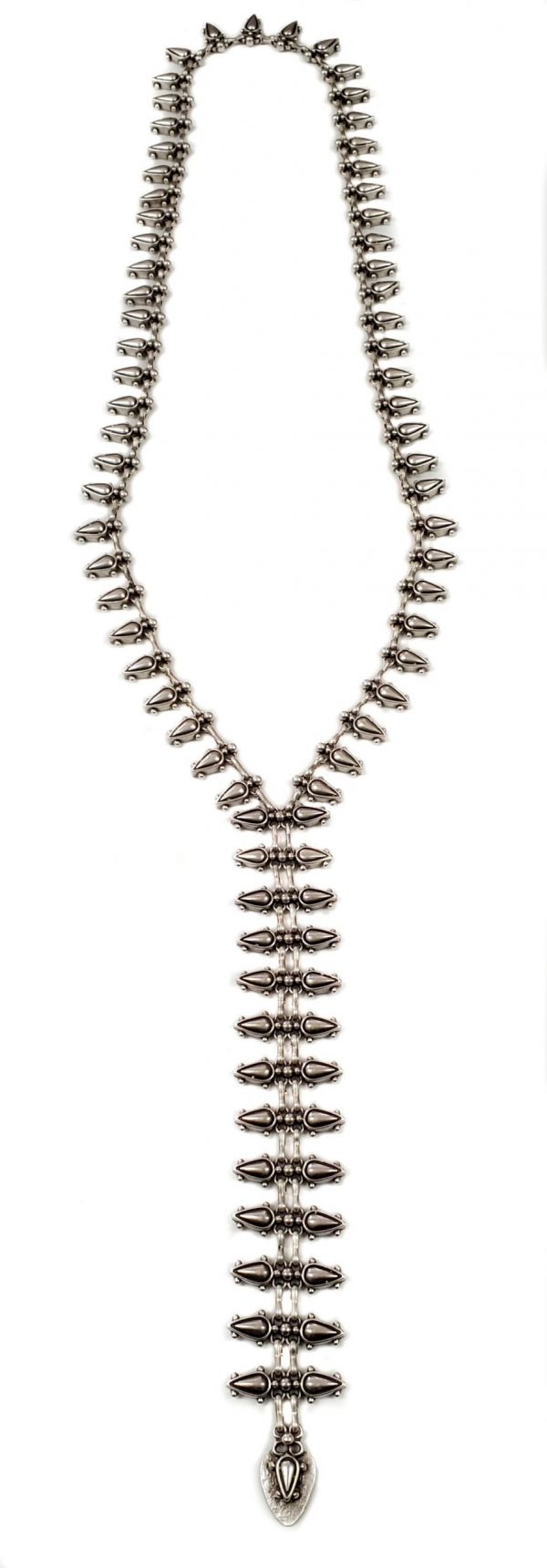 Hand Made Pewter Necklace Plated in 925 Silver - SKU# ZN-659