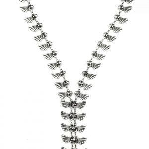 Hand Made Pewter Necklace Plated in 925 Silver - SKU# ZN-660