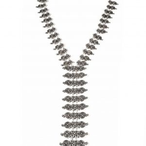 Hand Made Pewter Necklace Plated in 925 Silver - SKU# ZN-662