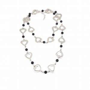 Hand Made Pewter Necklace Plated in 925 Silver - SKU# ZNB-034