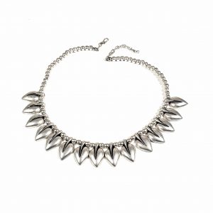 Hand Made Pewter Necklace Plated in 925 Silver - SKU# ZNB-346