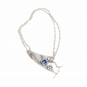 Hand Made Pewter Necklace Plated in 925 Silver - SKU# ZNS-212
