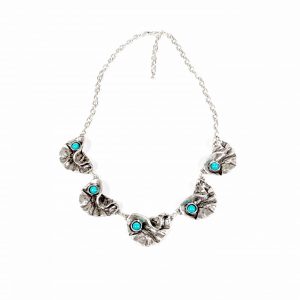 Hand Made Pewter Necklace Plated in 925 Silver - SKU# ZNS-220