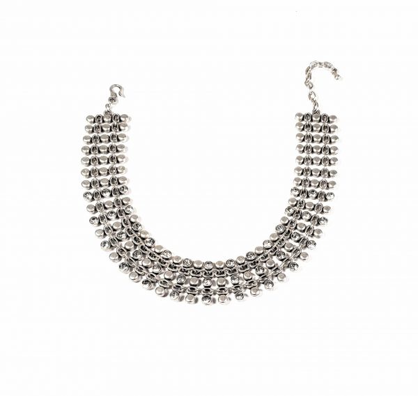Hand Made Pewter Necklace Plated in 925 Silver - SKU# ZNT-213