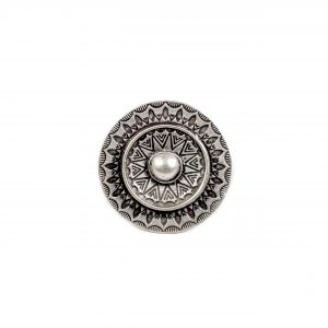 Hand Made Pewter Adjustable Ring Plated in 925 Silver - SKU# ZR-067