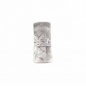 Hand Made Pewter Adjustable Ring Plated in 925 Silver - SKU# ZR-084