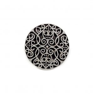 Hand Made Pewter Adjustable Ring Plated in 925 Silver - SKU# ZR-137
