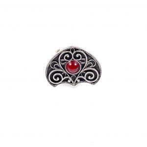 Hand Made Pewter Adjustable Ring Plated in 925 Silver - SKU# ZR-147