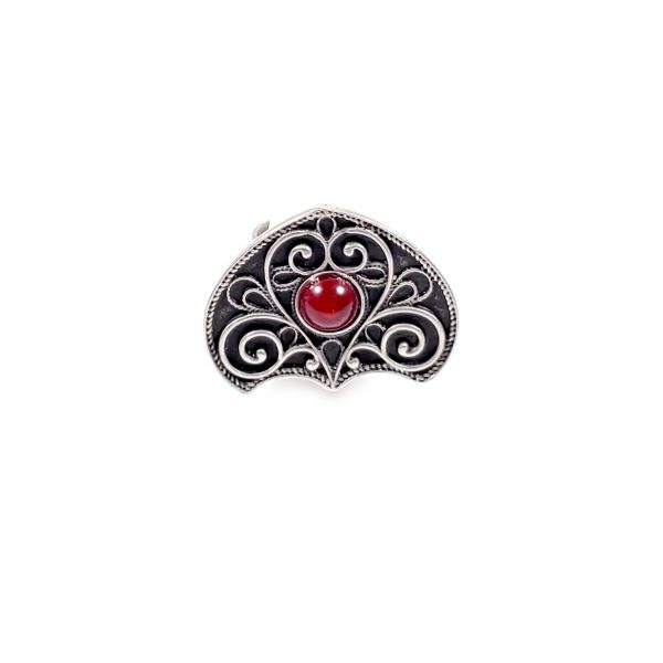 Hand Made Pewter Adjustable Ring Plated in 925 Silver - SKU# ZR-147