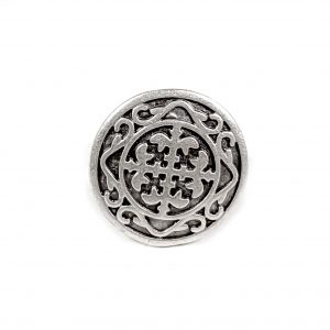 Hand Made Pewter Adjustable Ring Plated in 925 Silver - SKU# ZR-156