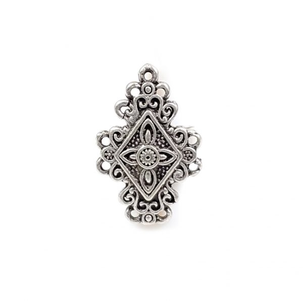 Hand Made Pewter Adjustable Ring Plated in 925 Silver - SKU# ZR-160