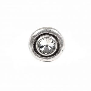 Hand Made Pewter Adjustable Ring Plated in 925 Silver - SKU# ZR-167