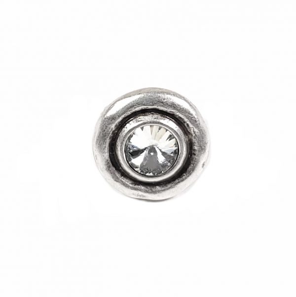 Hand Made Pewter Adjustable Ring Plated in 925 Silver - SKU# ZR-167