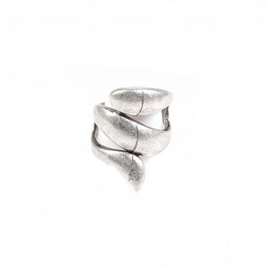 Hand Made Brass Adjustable Ring Plated in 925 Silver - SKU# ZRC-006