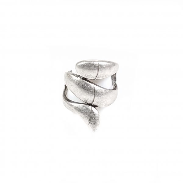 Hand Made Brass Adjustable Ring Plated in 925 Silver - SKU# ZRC-006