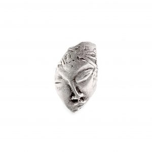 Hand Made Brass Adjustable Ring Plated in 925 Silver - SKU# ZRC-013