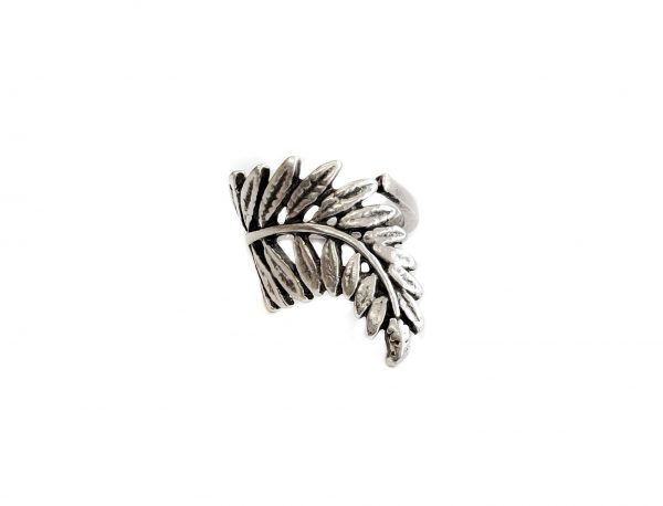 Hand Made Brass Adjustable Ring Plated in 925 Silver - SKU# ZRC-014