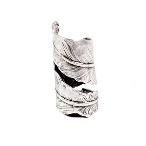 Hand Made Brass Adjustable Ring Plated in 925 Silver - SKU# ZRC-020