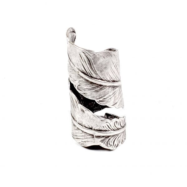 Hand Made Brass Adjustable Ring Plated in 925 Silver - SKU# ZRC-020