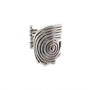 Hand Made Brass Adjustable Ring Plated in 925 Silver - SKU# ZRC-026