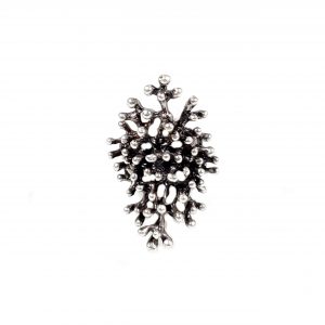 Hand Made Brass Adjustable Ring Plated in 925 Silver - SKU# ZRC-032