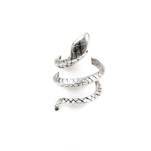 Hand Made Brass Adjustable Ring Plated in 925 Silver - SKU# ZRC-055 - Image 2
