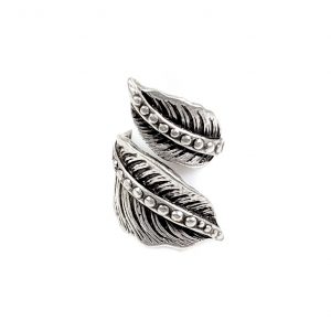 Hand Made Brass Adjustable Ring Plated in 925 Silver - SKU# ZRC-064