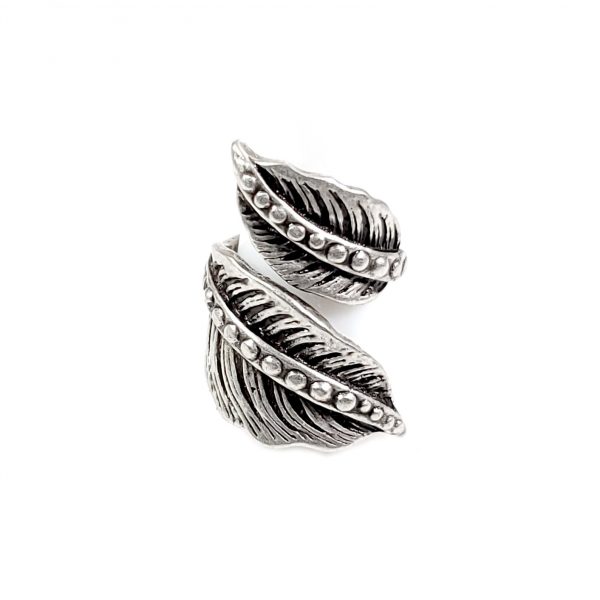 Hand Made Brass Adjustable Ring Plated in 925 Silver - SKU# ZRC-064