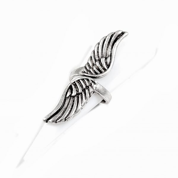 Hand Made Brass Adjustable Ring Plated in 925 Silver - SKU# ZRC-075 - Image 2