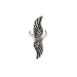Hand Made Brass Adjustable Ring Plated in 925 Silver - SKU# ZRC-075