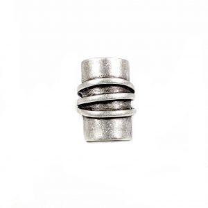 Hand Made Brass Adjustable Ring Plated in 925 Silver - SKU# ZRC-149