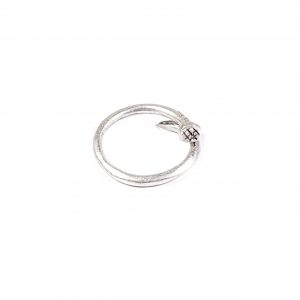 Hand Made Brass Adjustable Ring Plated in 925 Silver - SKU# ZRC-205