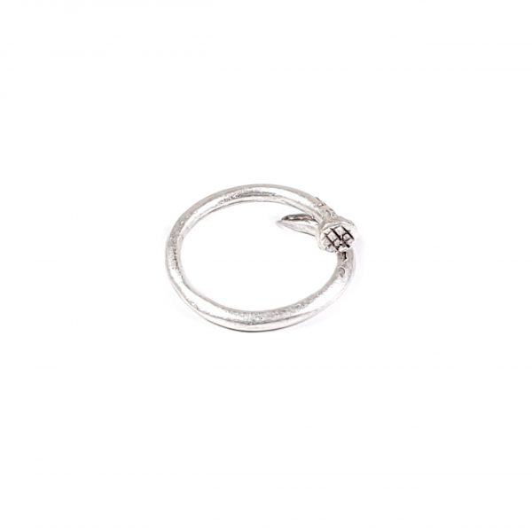 Hand Made Brass Adjustable Ring Plated in 925 Silver - SKU# ZRC-205