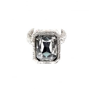 Hand Made Brass Adjustable Ring Plated in 925 Silver - SKU# ZRC-304