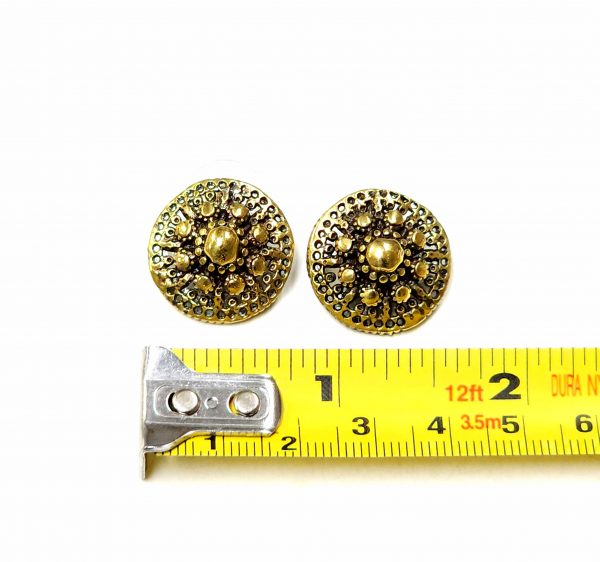 Hand Made Brass Earrings - SKU# BRN-4001 - Image 2