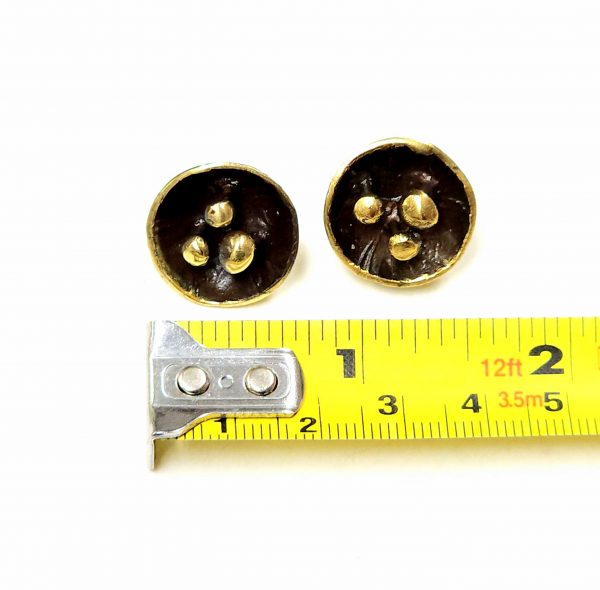 Hand Made Brass Earrings - SKU# BRN-4003 - Image 2