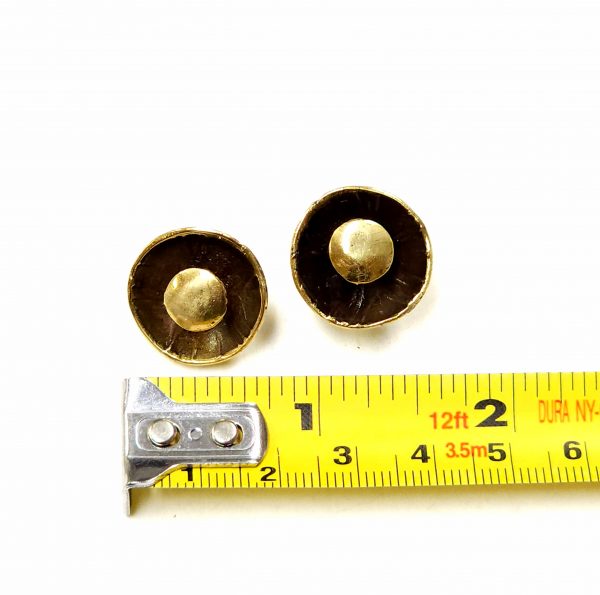 Hand Made Brass Earrings - SKU# BRN-4004 - Image 2