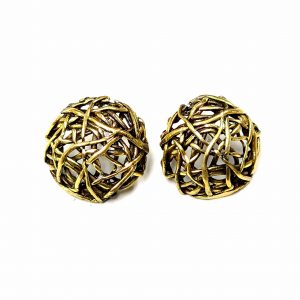 Hand Made Brass Earrings - SKU# BRN-4005