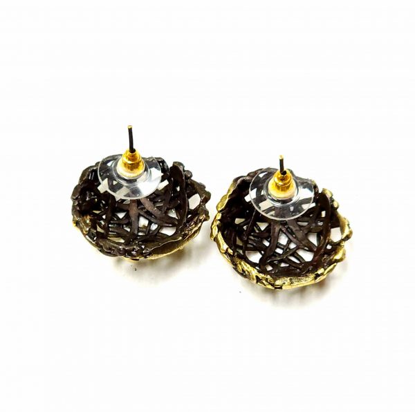 Hand Made Brass Earrings - SKU# BRN-4005 - Image 3