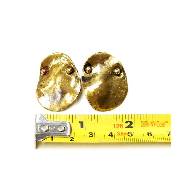 Hand Made Brass Earrings - SKU# BRN-4006 - Image 2