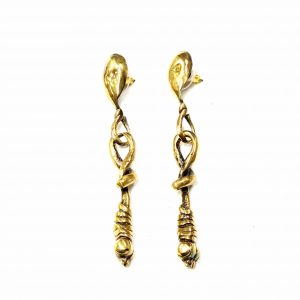 Hand Made Brass Earrings - SKU# BRN-4009