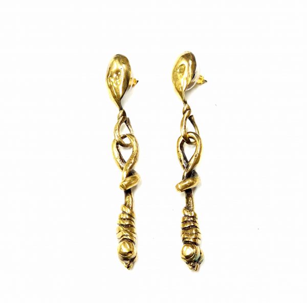 Hand Made Brass Earrings - SKU# BRN-4009