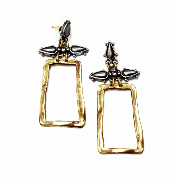 Hand Made Brass Earrings - SKU# BRN-4015