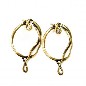 Hand Made Brass Earrings - SKU# BRN-4016