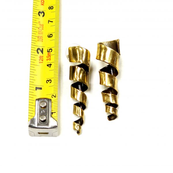 Hand Made Brass Earrings - SKU# BRN-4024 - Image 2