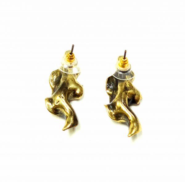 Hand Made Brass Earrings - SKU# BRN-4026 - Image 3